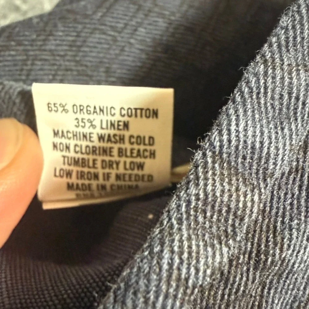 Taylor Stitch The Morse Pant Navy Slub Linen Organic Cotton Chino 38x33 NWT